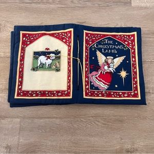 1995 The Christmas Lamb Soft Fabric Book from Susan Winget Panel Finished - Mint